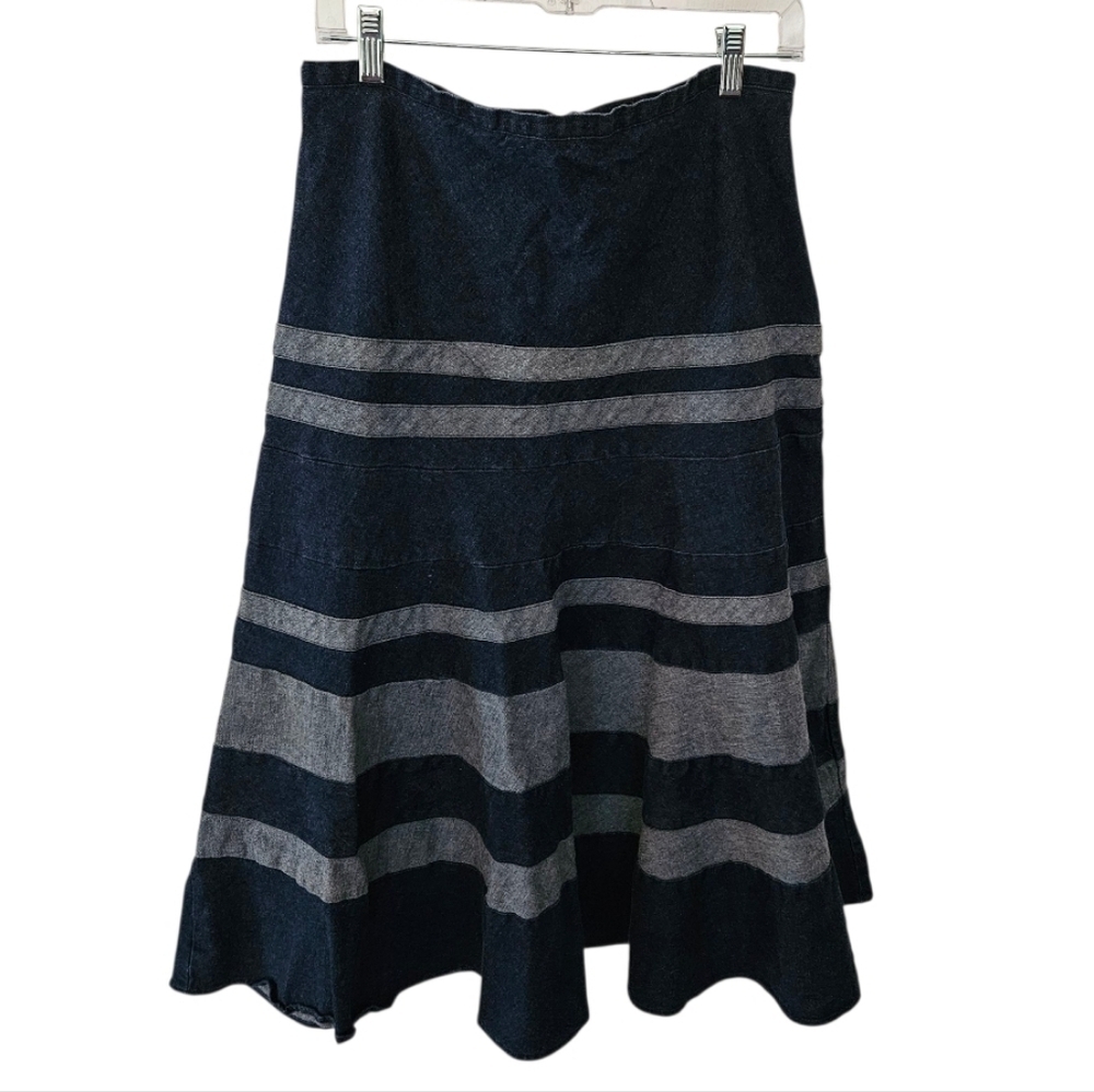 Debbie Shuchat Tiered Denim Skirt Made In Canada SZE 12​​​
